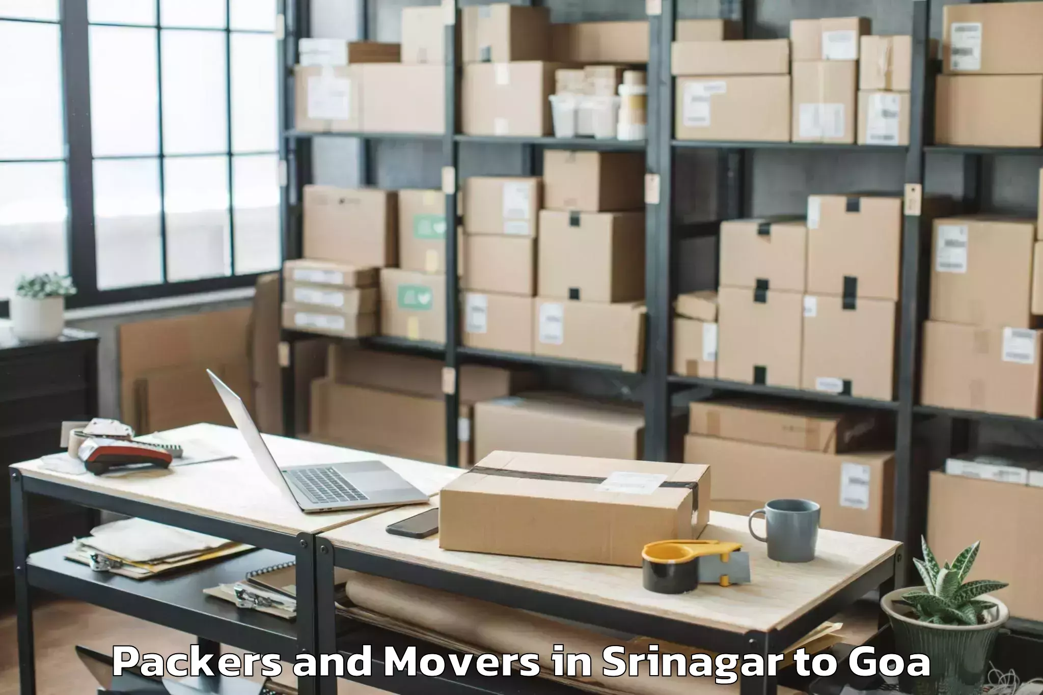 Quality Srinagar to Calangute Packers And Movers